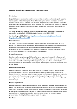 Navigating the Competitive Landscape of the Surgical Drills Market