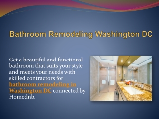 Bathroom Remodeling Washington DC