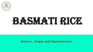 Basmati rice - History , Origin and Characteristics