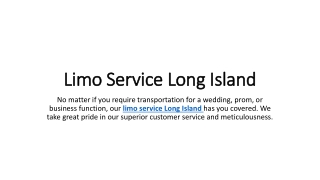 Limo Service Long Island