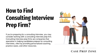 How to Find Consulting Interview Prep Firm