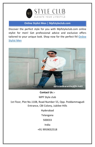 Online Stylist Men | Mpfstyleclub.com