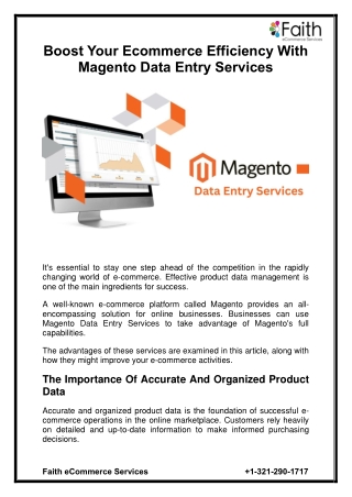 Boost your e-commerce efficiency with Magento data entry services