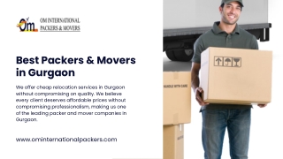 Best Packers and Movers in Gurgaon