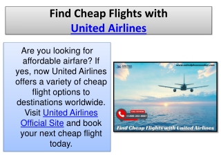 United Airlines Booking Number | Official Site