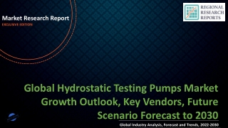 Hydrostatic Testing Pumps Market Growth Outlook, Key Vendors, Future Scenario Forecast to 2030