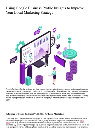 Using Google Business Profile Insights to Improve Your Local Marketing Strategy