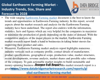 Earthworm Farming Market- Agricultural & Animal feed