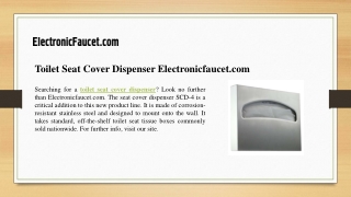 Toilet Seat Cover Dispenser Electronicfaucet.com