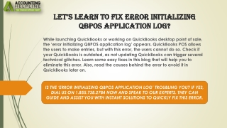 Here's a Quick Way to Resolve Error initializing QBPOS application log issue