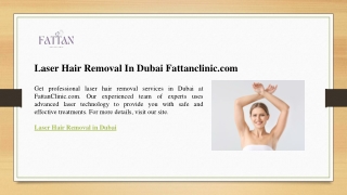 Laser Hair Removal In Dubai Fattanclinic.com