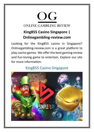 King855 Casino Singapore Onlinegambling-review.com