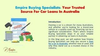 Loan For Car Australia