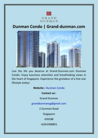 Dunman Condo  Grand-dunman