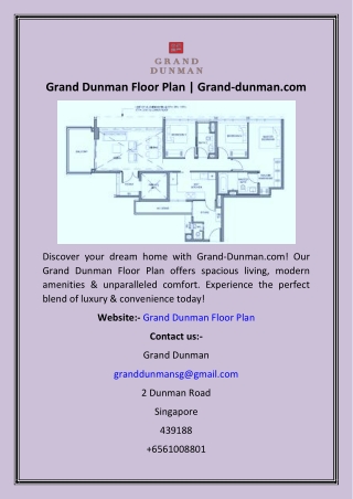 Grand Dunman Floor Plan  Grand-dunman