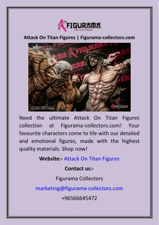 Attack On Titan Figures  Figurama-collectors