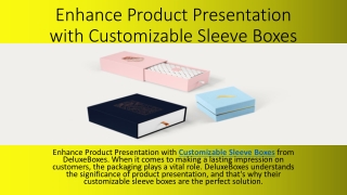 Enhance Product Presentation with Customizable Sleeve Boxes