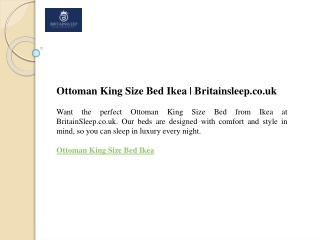 Ottoman King Size Bed Ikea  Britainsleep.co.uk