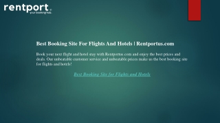 Best Booking Site For Flights And Hotels Rentportus.com