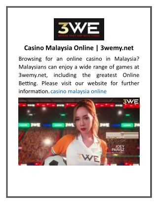 Casino Malaysia Online  3wemy.net