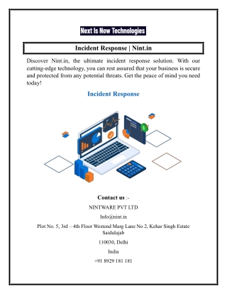 Incident Response  Nint.in