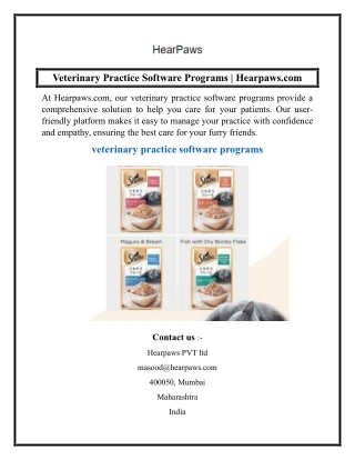 Veterinary Practice Software Programs  Hearpaws.com