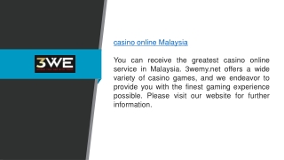 Casino Online Malaysia 3wemy.net