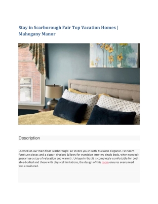 Stay in Mahogany Manor Bed & Breakfast