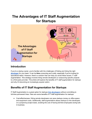 Why IT Staff Augmentation is a Cost-Effective Solution