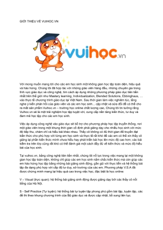 Vui học - Nền tảng học online hàng đầu cho cấp THPT