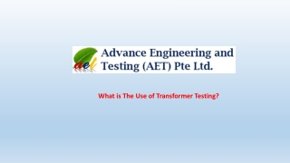 What is The Use of Transformer Testing