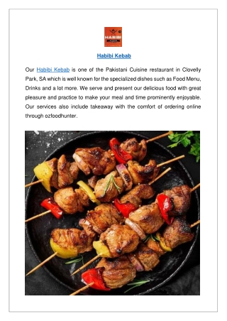 Up to 10% off Order Now - Habibi Kebab Menu, SA