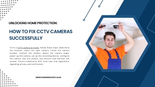 How to fix cctv camera at home