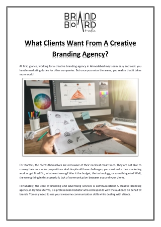 What Clients Want From a Creative Branding Agency?