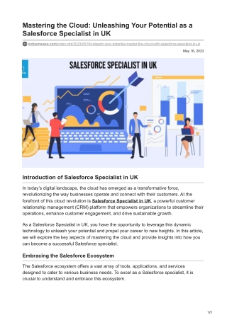 Mastering the Cloud Unleashing Your Potential as a Salesforce Specialist in UK