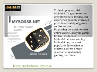 Mybos88.net - Top 1 Online Casino Malaysia