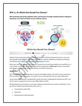 RPA vs. AI Which One Should You Choose