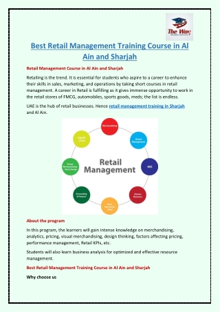 Best Retail Management Training Course in Al Ain and Sharjah