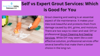 Grout Cleaning And Sealing Services | Grout Master Dubai