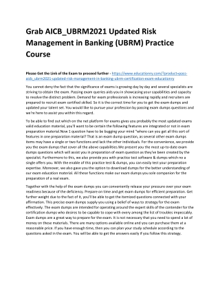 AICB_UBRM2021 Updated Risk Management in Banking (UBRM)