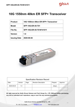 10G 1550nm 40km ER SFP  Transceiver