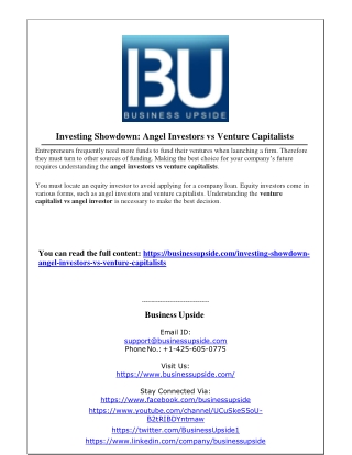 Investing Showdown Angel Investors vs Venture Capitalists