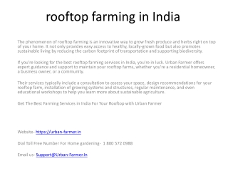 rooftop farming in India