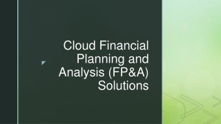 What are Cloud Financial Planning and Analysis (FP&A) Solutions?