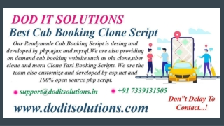 Online Cab Booking System - DOD IT SOLUTIONS