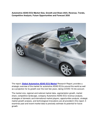 Automotive ADAS ECU Market