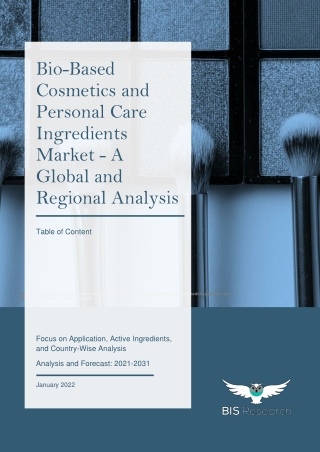 Bio-Based Cosmetics and Personal Care Ingredients Market