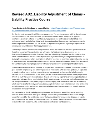 AD2_Liability Adjustment of Claims - Liability