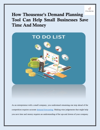 How Thousense's demand planning tool can help small businesses save time & money