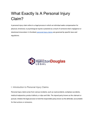 What Exactly Is A Personal Injury Claim?